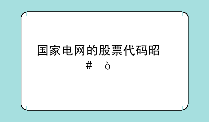 国家电网的股票代码是什么？