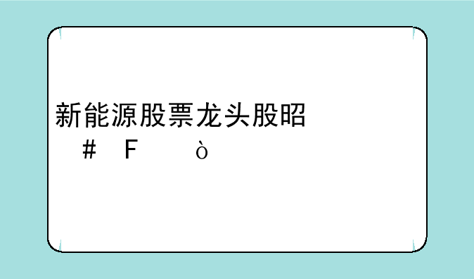 新能源股票龙头股是什么呢？