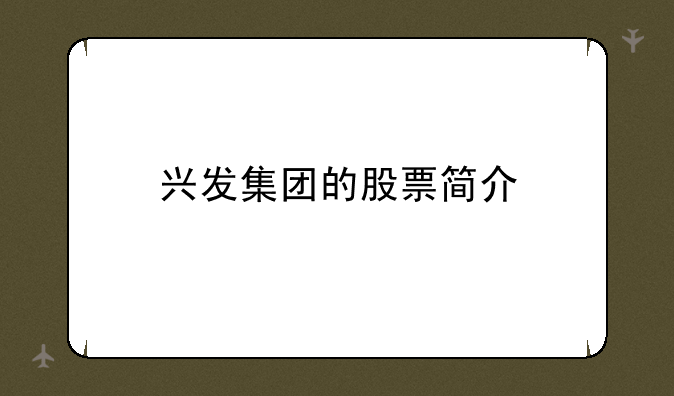 兴发集团的股票简介