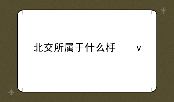 北交所属于什么板块