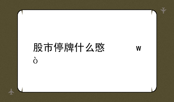 股市停牌什么意思？