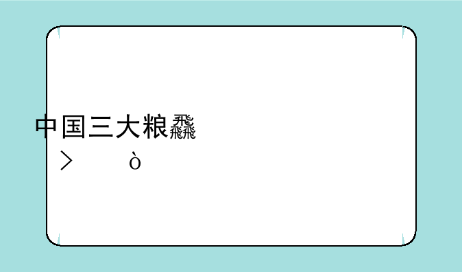 中国三大粮食上市公司？