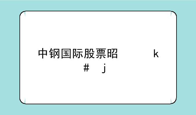 中钢国际股票是做什么的