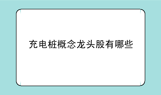 充电桩概念龙头股有哪些