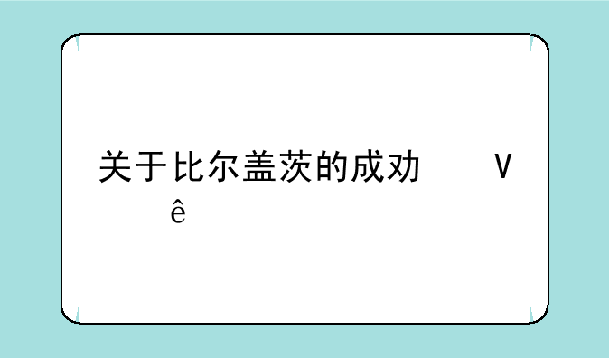 关于比尔盖茨的成功故事