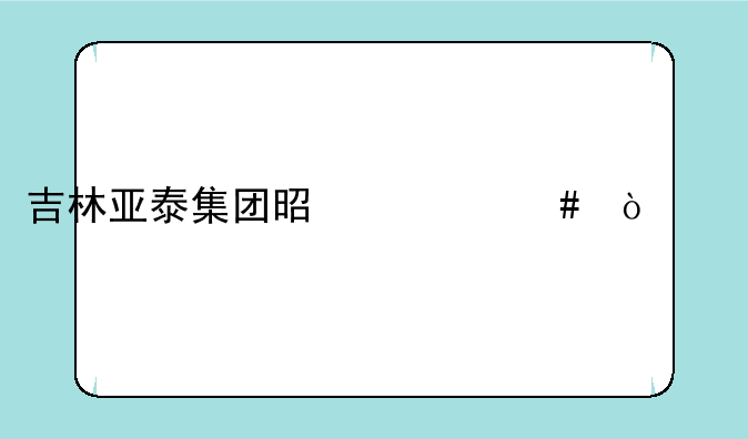 吉林亚泰集团是什么企业