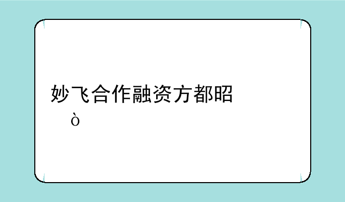 妙飞合作融资方都是谁？