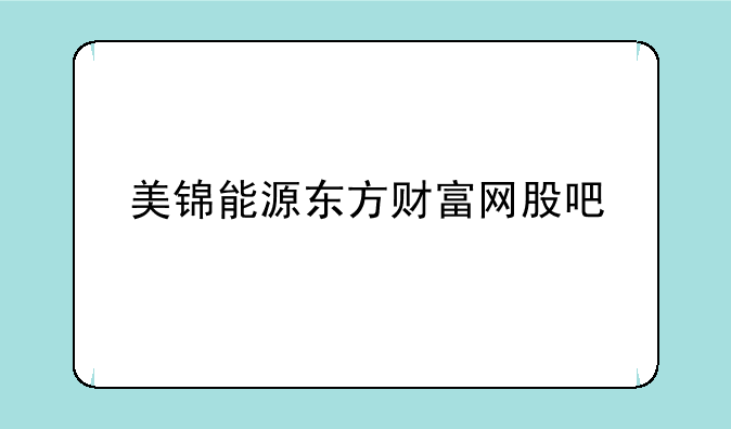 美锦能源东方财富网股吧