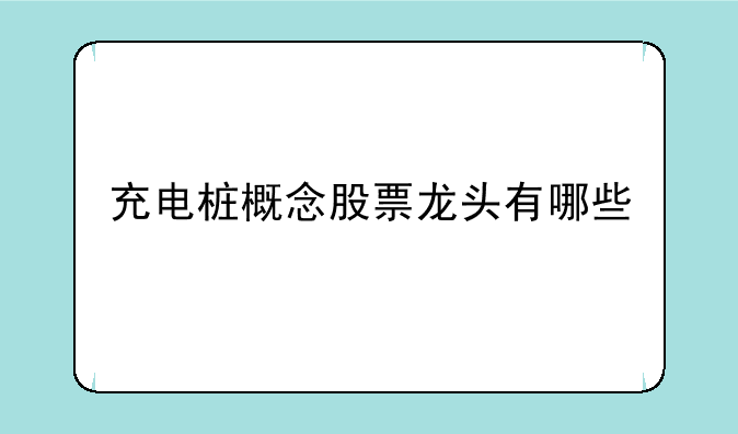 充电桩概念股票龙头有哪些