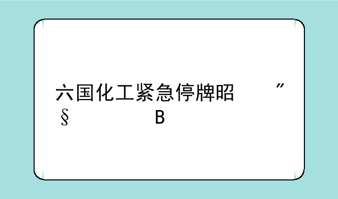 六国化工紧急停牌是利空吗