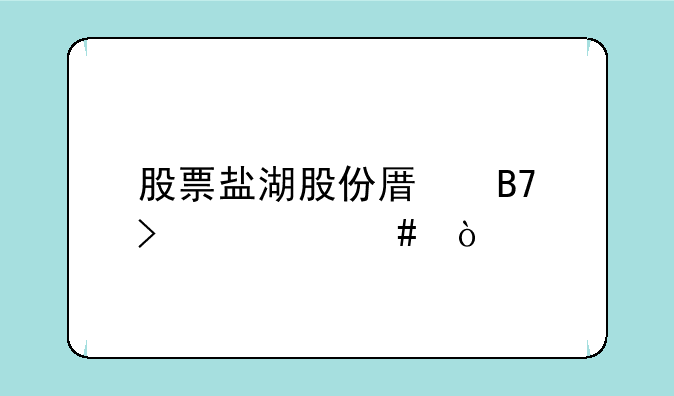 股票盐湖股份原名叫什么？