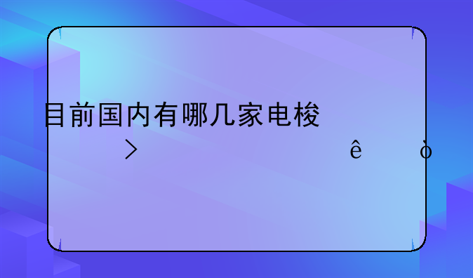 目前国内有哪几家电梯公司上市了？