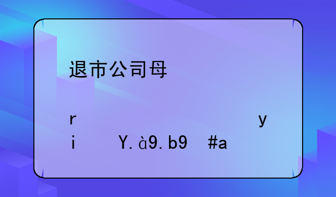 退市公司每股资本公积金是什么意思