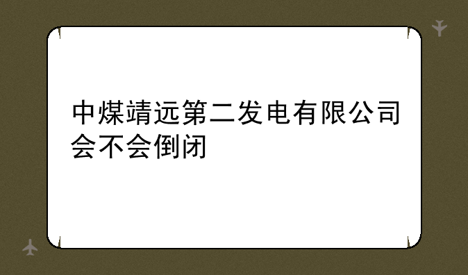 中煤靖远第二发电有限公司会不会倒闭