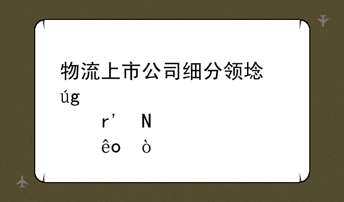 物流上市公司细分领域龙头股有哪些？