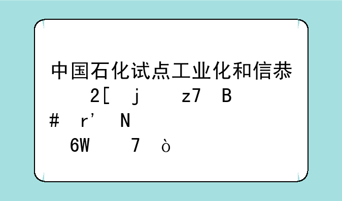 中国石化试点工业化和信息化的融合有哪几家单位？