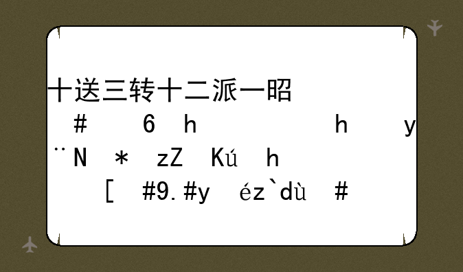 十送三转十二派一是什么意思，我的股票信息，不知道怎么算