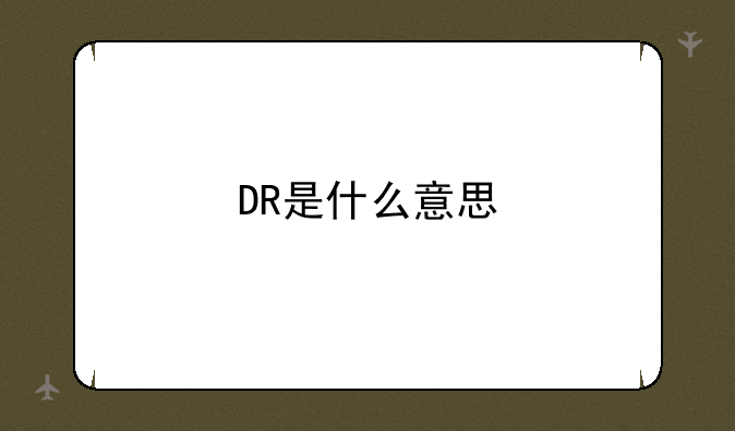 DR是什么意思